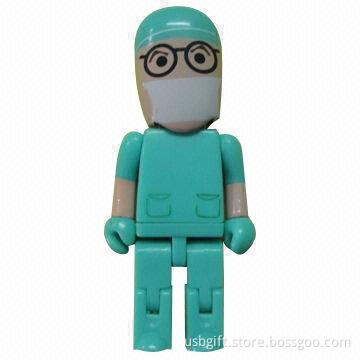 USB drive, vogue design custom logo plastic simulation doctor, promotional gift USB